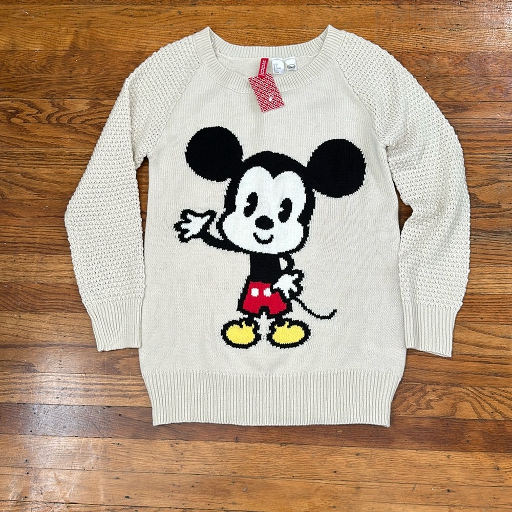 NWT H&M Disney Mickey Long Sweater